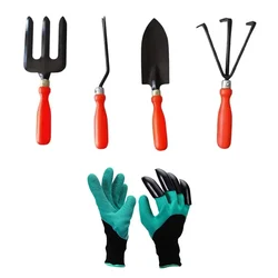 Gardening Tools Combo of Trowel, Cultivator, Weeder, Fork, Gloves (5 Kits)